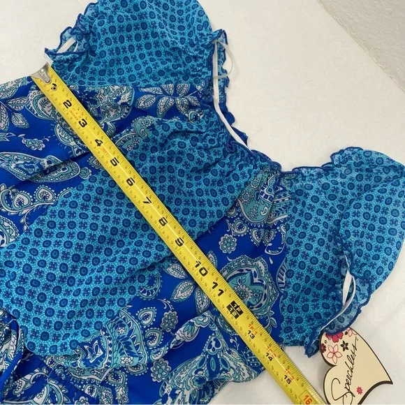 Speechless | Blue Sun Dress size 16 paisley print - Picture 7 of 13